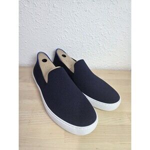Rothy's The Slip On Navy Blue Fabric Low Top Lifestyle Sneakers Shoes W 11